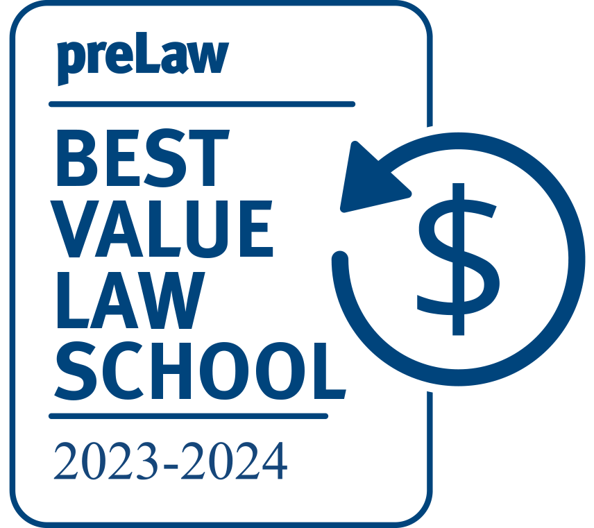 preLaw Best Value Law School 2023-2024 Badge