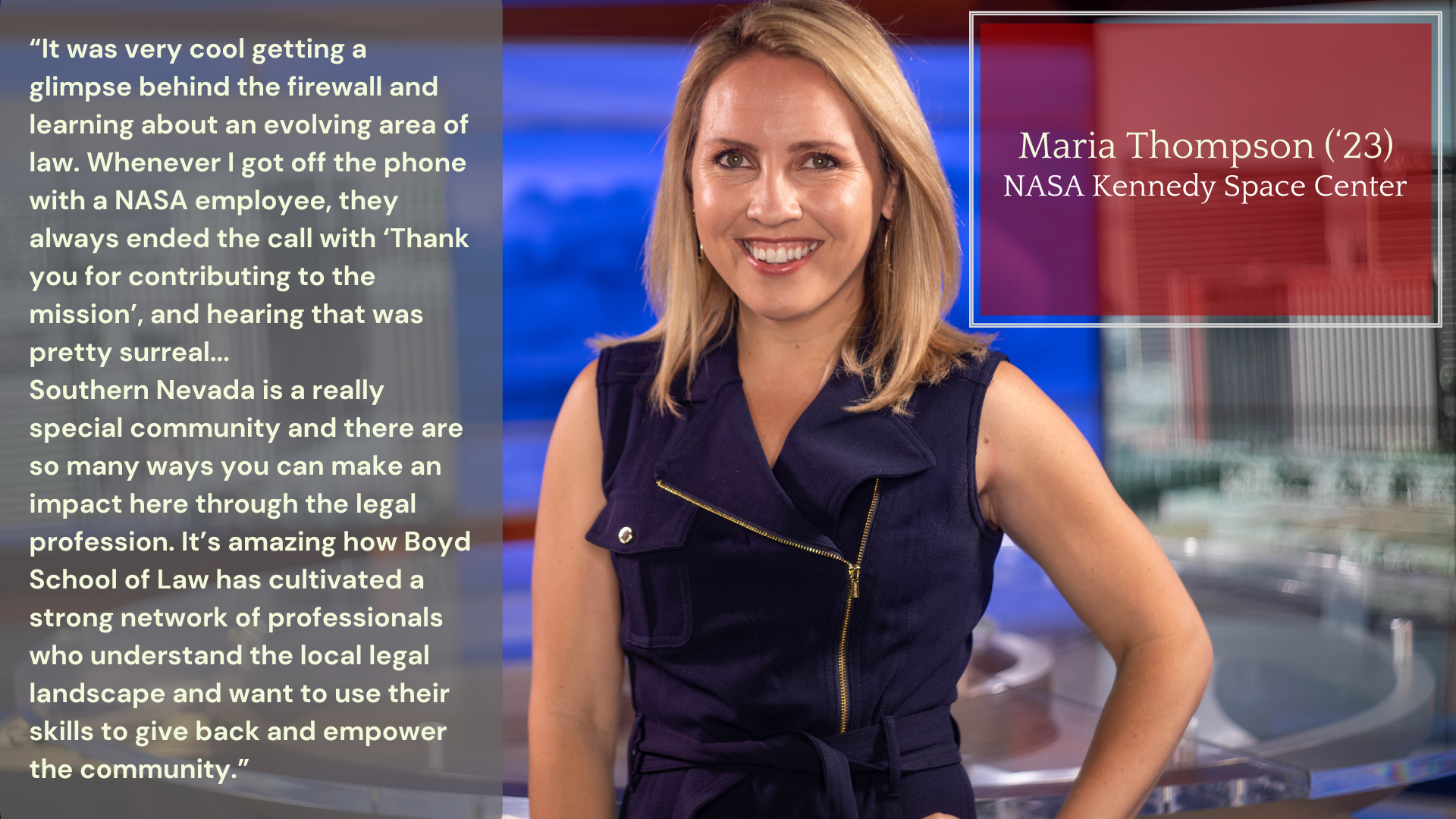 Photo of Externship student testimonial, Maria Thompson