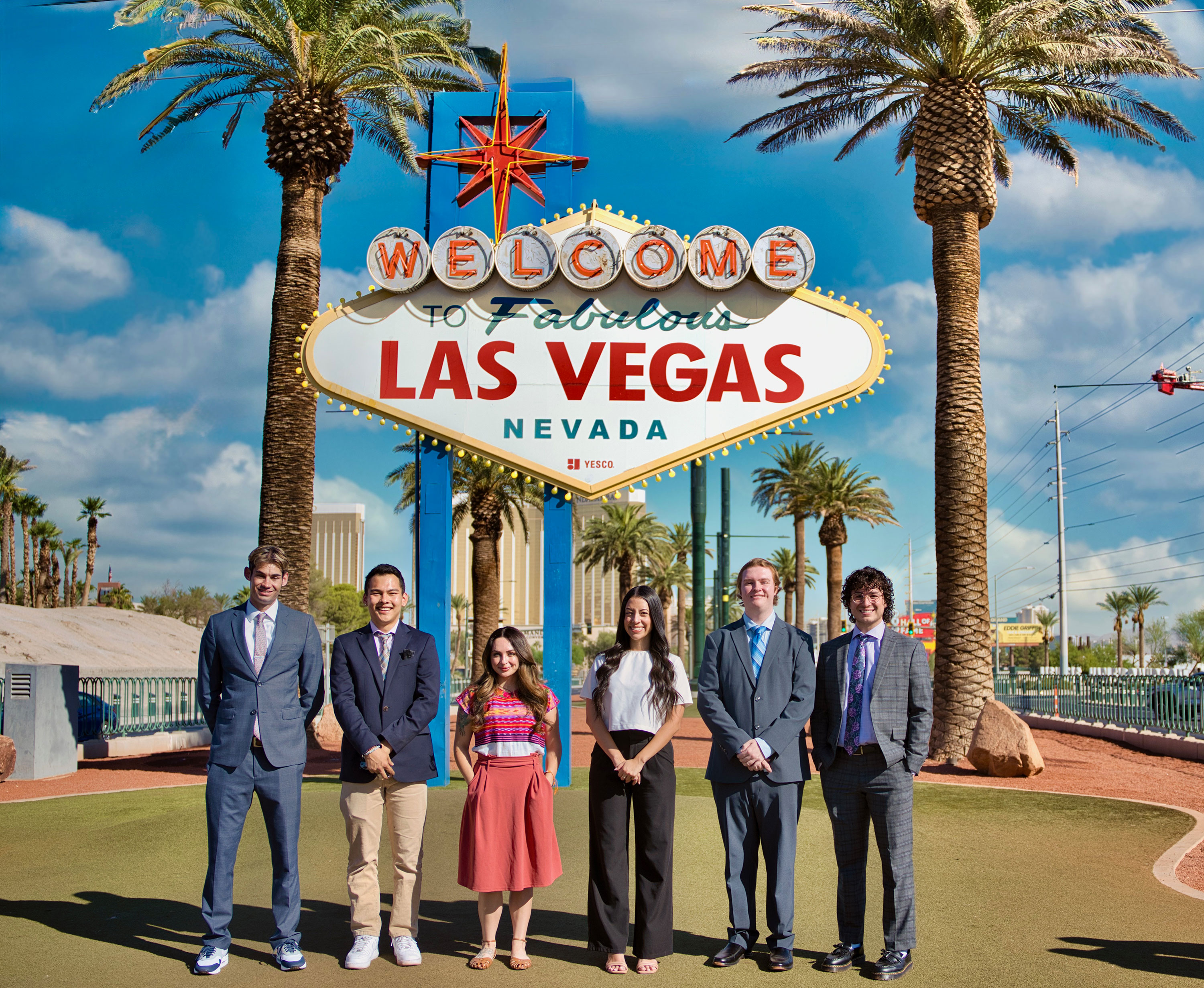 NALSA eBoard in front of Welcome to Las Vegas Sign