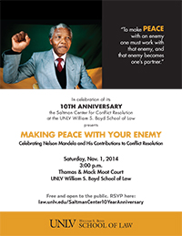 Saltman Center 10th Anniversary Celebration Flyer